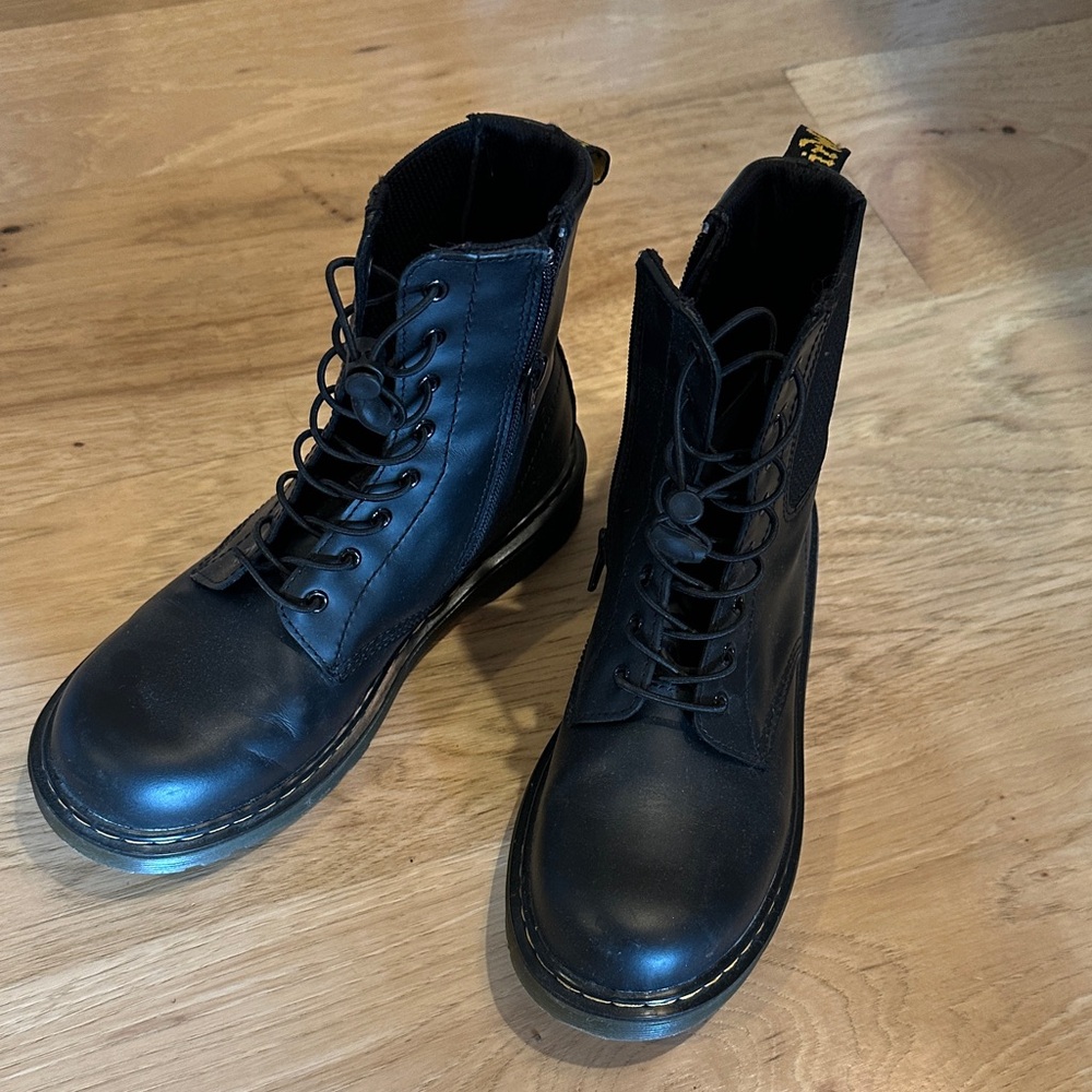Dr. Martens Black Leather Lace-Up Boots